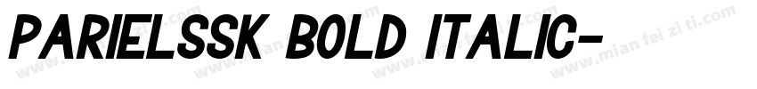 ParielSSK Bold Italic字体转换